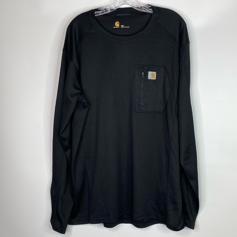 Carhartt MBL 104 BLK Base Force Midweight Base Layer Tech Crew Long Sleeve 2XL